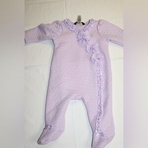 Guess Lavender Quilted Kids Footie 3-6 months